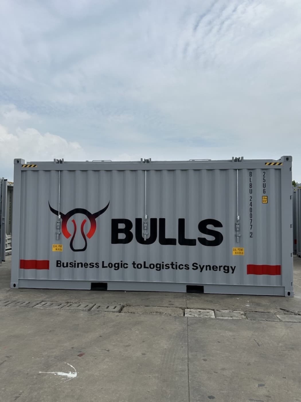 Фронтальный вид контейнера BULLS BOX